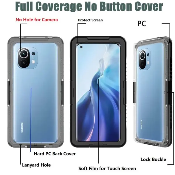 Waterproof Cases for Xiaomi 11T 13 Pro 14 13T Pro Cover Swimming Diving Outdoor Shockproof Cover Full Coverage Protection Pouch - Image 5
